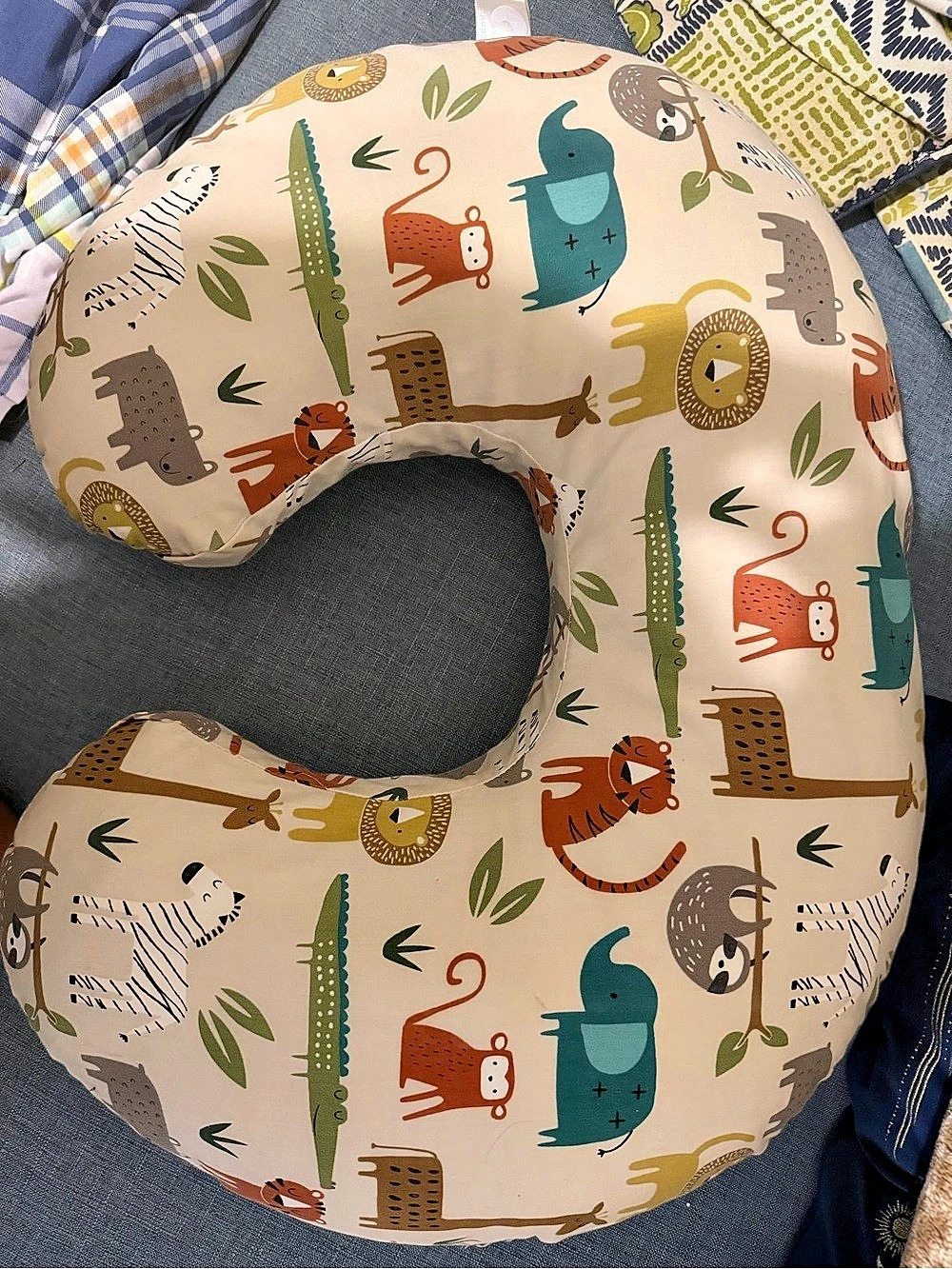 Boppy Feeding and Infant Support Pillow Cream & Green